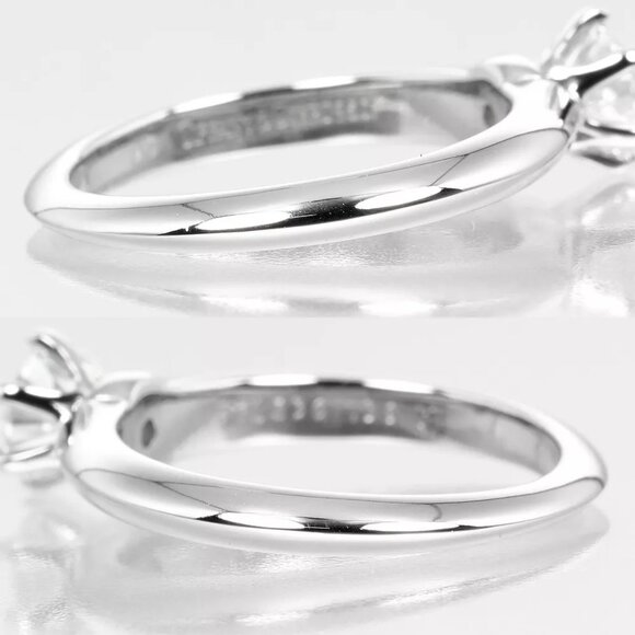 TIFFANY&Co. Solitaire Ring 0.39ct VS1/E/GOOG Pt950Platinum/diamond #3.9(US... - Picture 6 of 10